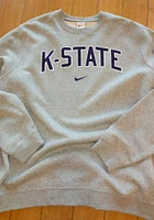Nike K-State Wildcats Mens Grey Arch Name Long Sleeve Crew Sweatshirt