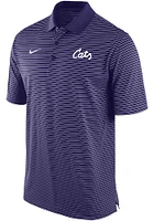 Nike K-State Wildcats Mens Purple Stadium Stripe Short Sleeve Polo