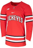 Nike  Ohio State Buckeyes Mens Red Replica Style Hockey Jersey