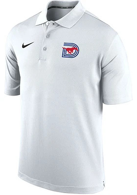 Nike SMU Mustangs Mens White Varsity Short Sleeve Polo