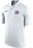 Nike SMU Mustangs Mens White Varsity Short Sleeve Polo