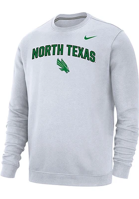Nike North Texas Mean Green Mens Club Fleece Long Sleeve Crew Sweatshirt