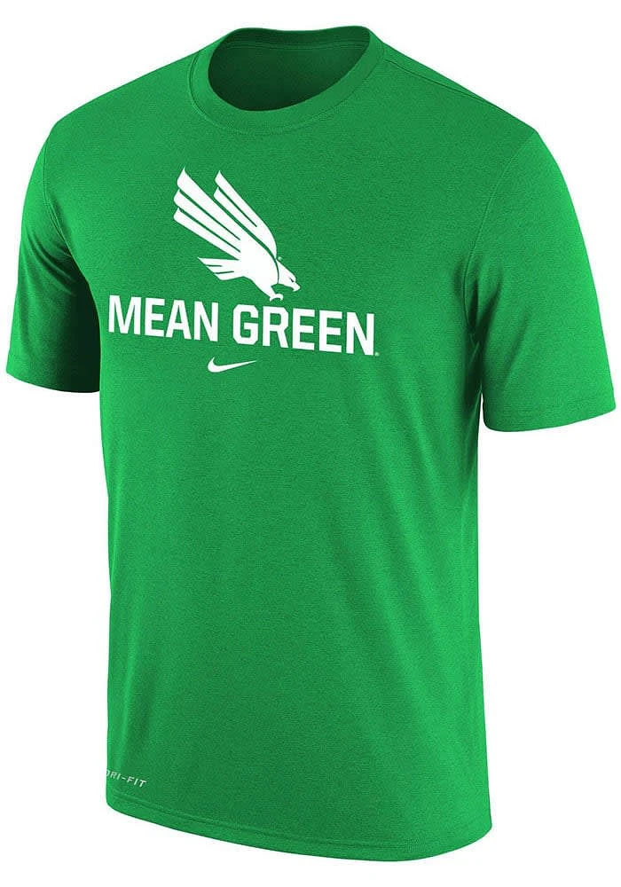 Nike North Texas Mean Green Kelly Dri-FIT Cotton Short Sleeve T Shirt
