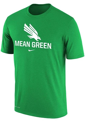 Nike North Texas Mean Green Kelly Dri-FIT Cotton Short Sleeve T Shirt