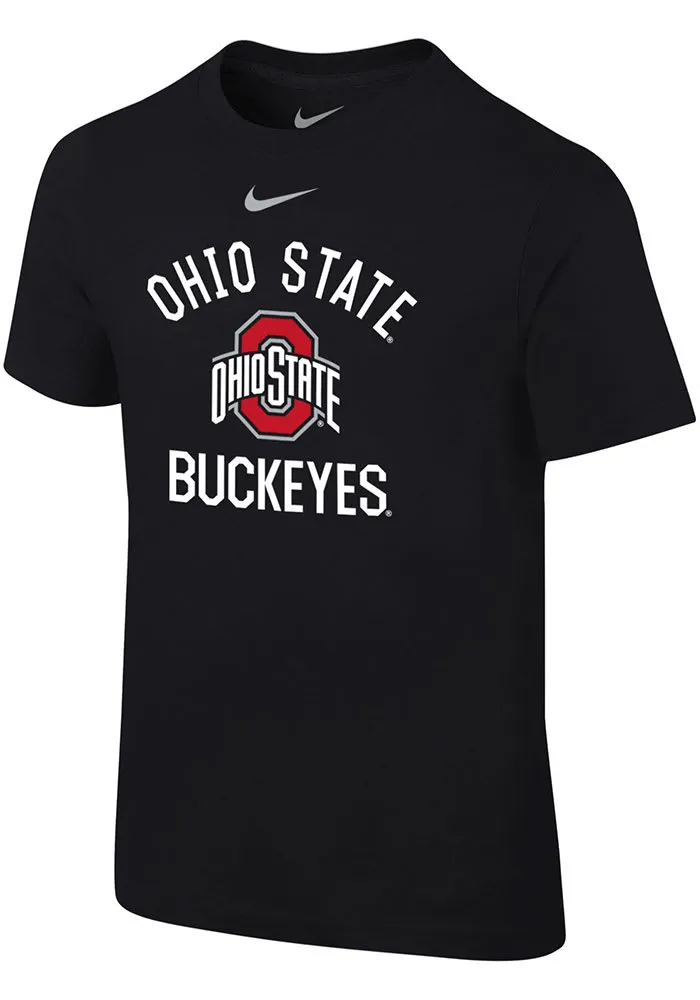 Nike Ohio State Buckeyes Boys Black No 1 Design Short Sleeve T-Shirt