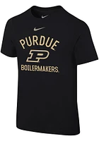 Nike Purdue Boilermakers Boys Black No 1 Design Short Sleeve T-Shirt