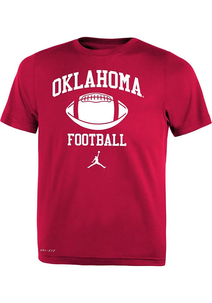 Nike Oklahoma Sooners Toddler Crimson Football No 1 JM Short Sleeve T-Shirt