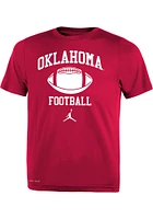 Nike Oklahoma Sooners Toddler Crimson Football No 1 JM Short Sleeve T-Shirt