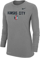 Nike KC Current Womens Grey Dri-Fit Long Sleeve T-Shirt