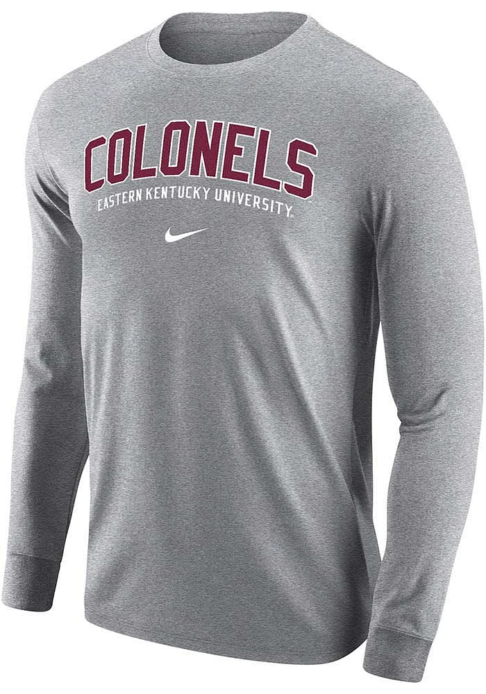 Nike Eastern Kentucky Colonels Charcoal Arch Team Name Long Sleeve T Shirt