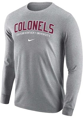 Nike Eastern Kentucky Colonels Charcoal Arch Team Name Long Sleeve T Shirt