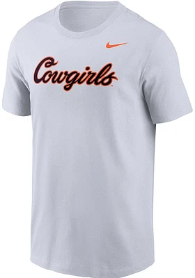 Nike Oklahoma State Cowboys White Cowgirls Short Sleeve T Shirt