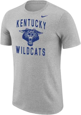 Nike Kentucky Wildcats Grey Marled Number One Graphic Short Sleeve T Shirt