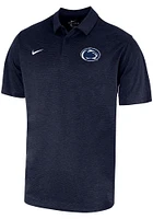 Nike Penn State Nittany Lions Mens Navy Blue Heather Logo Short Sleeve Polo