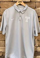 Nike Temple Owls Mens Grey Heather Logo Short Sleeve Polo