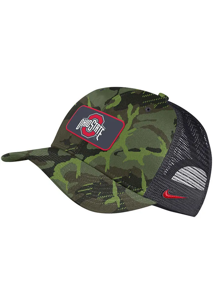 Nike Ohio State Buckeyes Camo C99 Military Trucker Adjustable Hat - Green