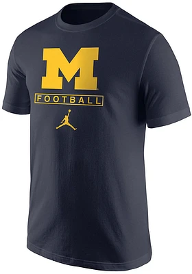 Nike Michigan Wolverines Jordan Football Short Sleeve T Shirt