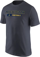 Nike Michigan Wolverines Jordan Football Short Sleeve T Shirt