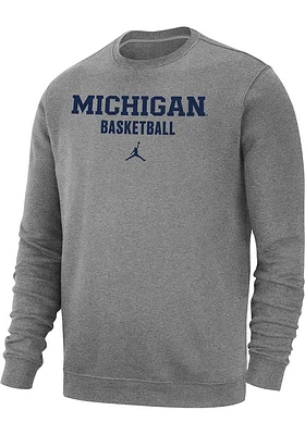 Nike Michigan Wolverines Mens Jordan Football Long Sleeve Crew Sweatshirt