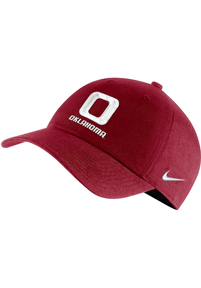 Nike Oklahoma Sooners H86 Logo Campus Premium Adjustable Hat - Crimson