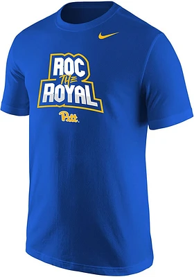 Nike Pitt Panthers Blue Roc The Royal Football Short Sleeve T Shirt