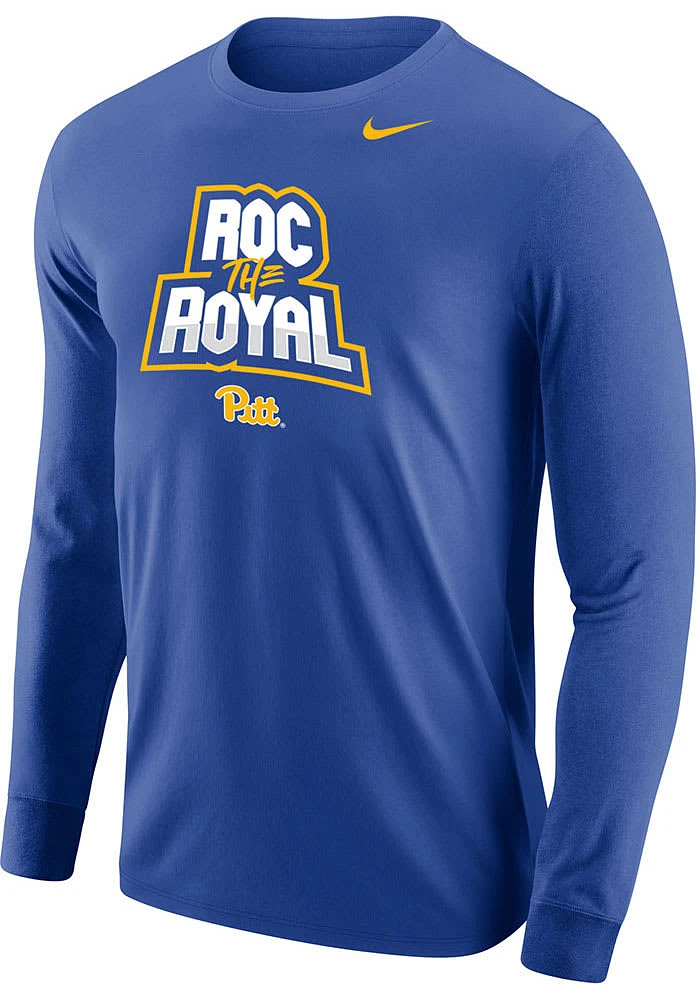 Nike Pitt Panthers Blue Roc The Royal Football Long Sleeve T Shirt