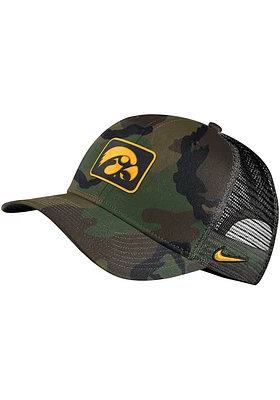 Nike Iowa Hawkeyes C99 Camo Trucker Adjustable Hat - Green