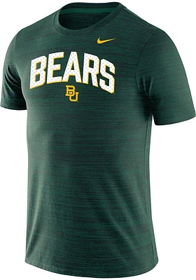 Nike Baylor Bears Green Velocity Team Issue Short Sleeve T Shirt
