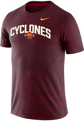 Nike Iowa State Cyclones Cardinal Velocity Team Issue Short Sleeve T Shirt