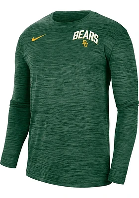 Nike Baylor Bears Green Velocity Team Issue Long Sleeve T-Shirt