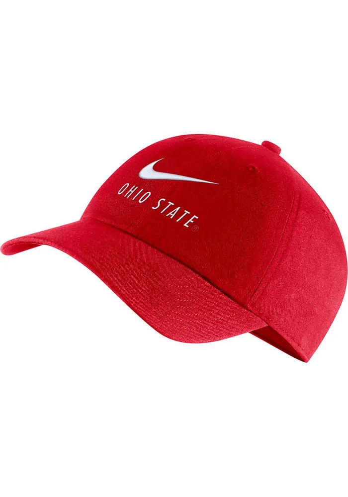 Nike Ohio State Buckeyes H86 Swoosh Classic Adjustable Hat - Red