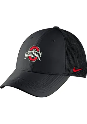 Nike Ohio State Buckeyes Mens Dry L91 Mesh Swoosh Flex Hat