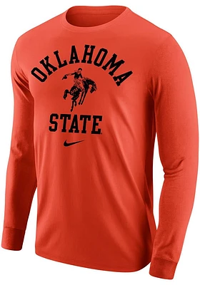Nike Oklahoma State Cowboys Orange Core Number One Pete Long Sleeve T Shirt