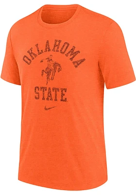 Nike Oklahoma State Cowboys Orange Triblend Number One Vault Short Sleeve Fashion T Shirt