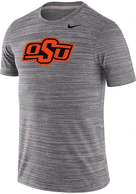 Nike Oklahoma State Cowboys Grey Velocity Logo Short Sleeve T Shirt