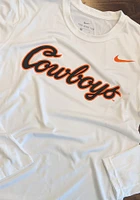 Nike Oklahoma State Cowboys White DriFIT Legend Script Long Sleeve T-Shirt