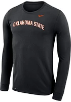 Nike Oklahoma State Cowboys Black DriFIT Legend Arch Design Long Sleeve T-Shirt