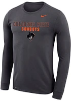 Nike Oklahoma State Cowboys Grey DriFIT Legend Phantom Pete Logo Long Sleeve T-Shirt
