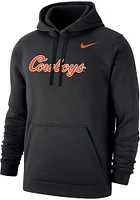 Nike Oklahoma State Cowboys Mens Club Fleece Script Long Sleeve Hoodie