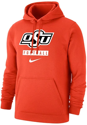 Nike Oklahoma State Cowboys Mens Football Club Fleece Long Sleeve Hoodie