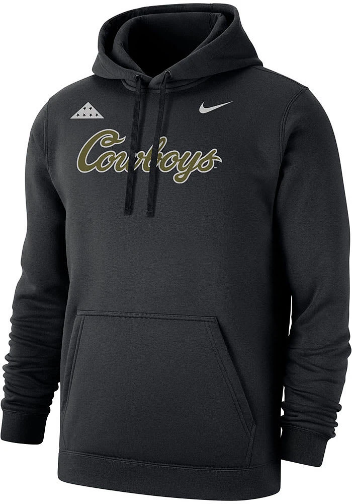 Nike Oklahoma State Cowboys Mens Black Folds of Honor Script Long Sleeve Hoodie