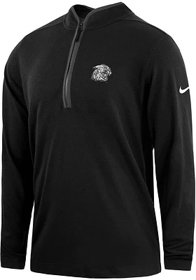 Nike K-State Wildcats Mens Black Victory Vintage Logo Long Sleeve Qtr Zip Pullover