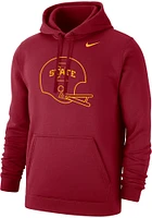 Nike Iowa State Cyclones Mens Cardinal Football Helmet Long Sleeve Hoodie