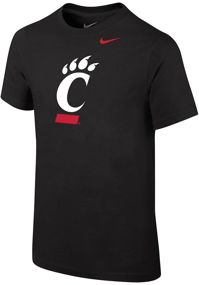 Nike Cincinnati Bearcats Youth Black Center Primary Logo Short Sleeve T-Shirt