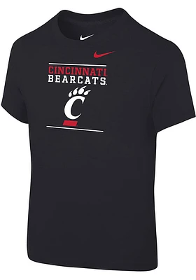 Nike Cincinnati Bearcats Toddler Black Primary Logo Short Sleeve T-Shirt