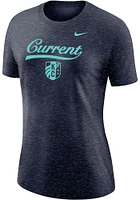 Nike KC Current Womens Navy Blue Varsity Short Sleeve T-Shirt