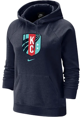 Nike KC Current Womens Navy Blue Varsity Hooded Sweatshirt