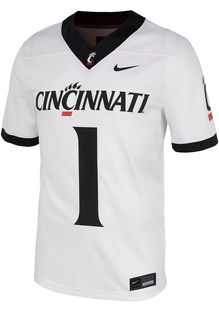 Nike Cincinnati Bearcats White Replica Design Football Jersey