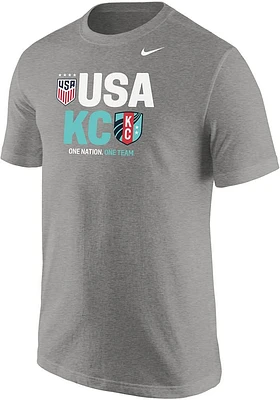 Nike KC Current Grey USA x Short Sleeve T Shirt