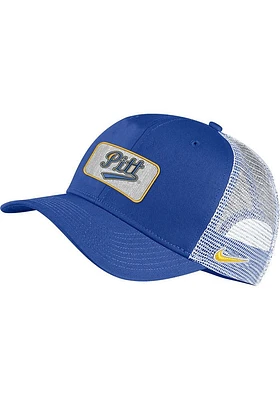 Nike Pitt Panthers Retro Script Trucker Adjustable Hat - Blue